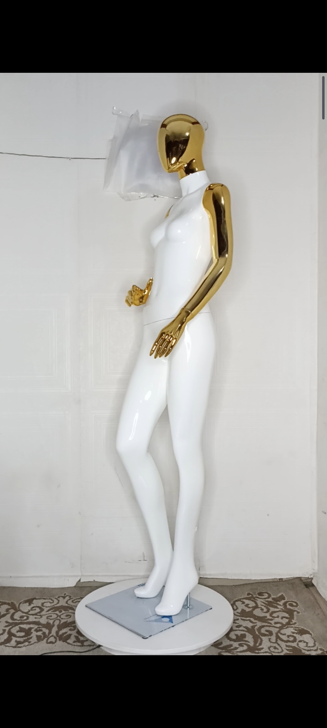 Tall Female Mannequin-2 tones Colour-Full Fibreglass Size 8 with Posture