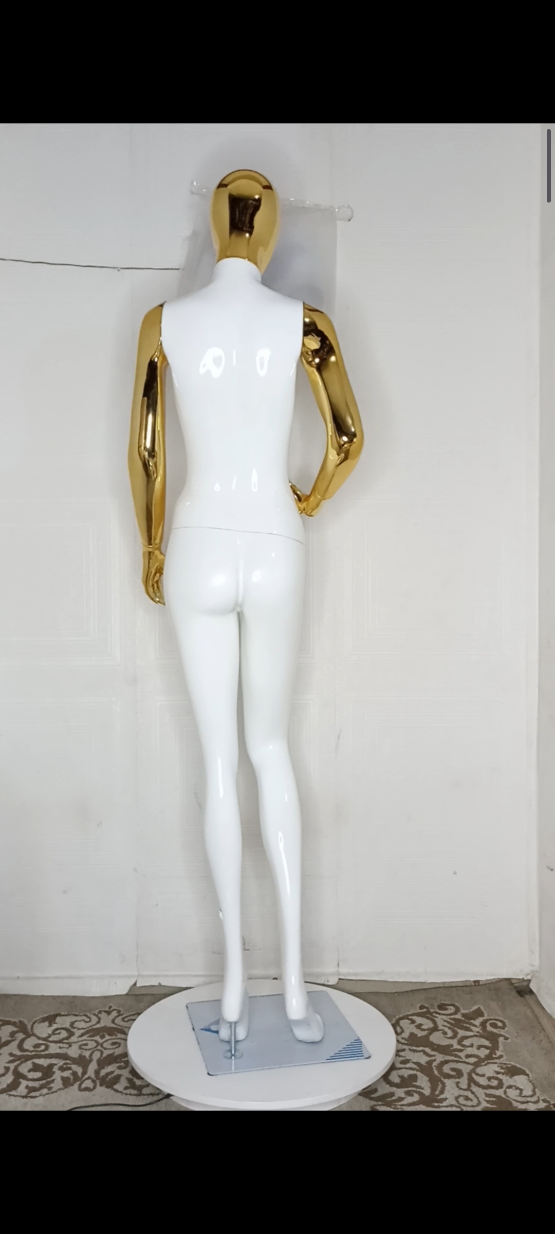 Tall Female Mannequin-2 tones Colour-Full Fibreglass Size 8 with Posture