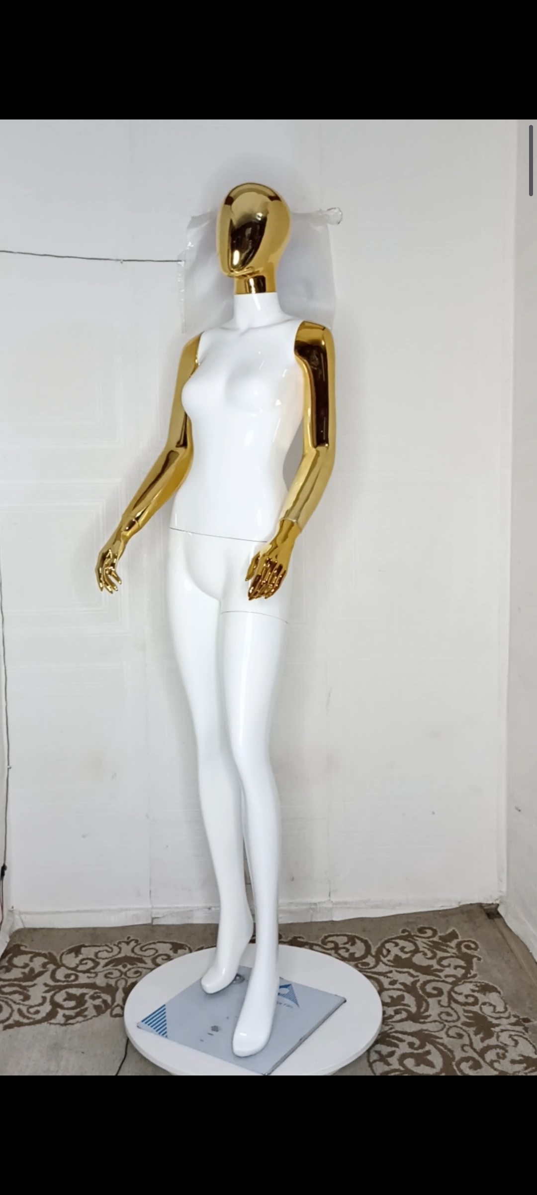 Tall Female Mannequin-2 tones Colour-Full Fibreglass Size 8