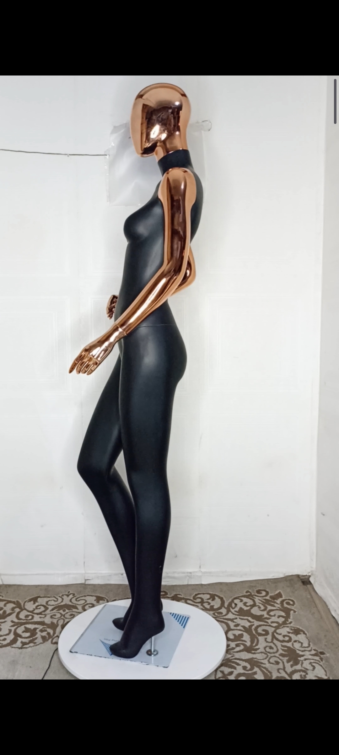 Tall Female Mannequin-2 tones Colour-Full Fibreglass Size 8 with Posture