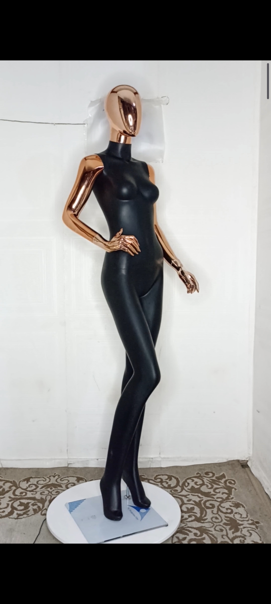 Tall Female Mannequin-2 tones Colour-Full Fibreglass Size 8 with Posture