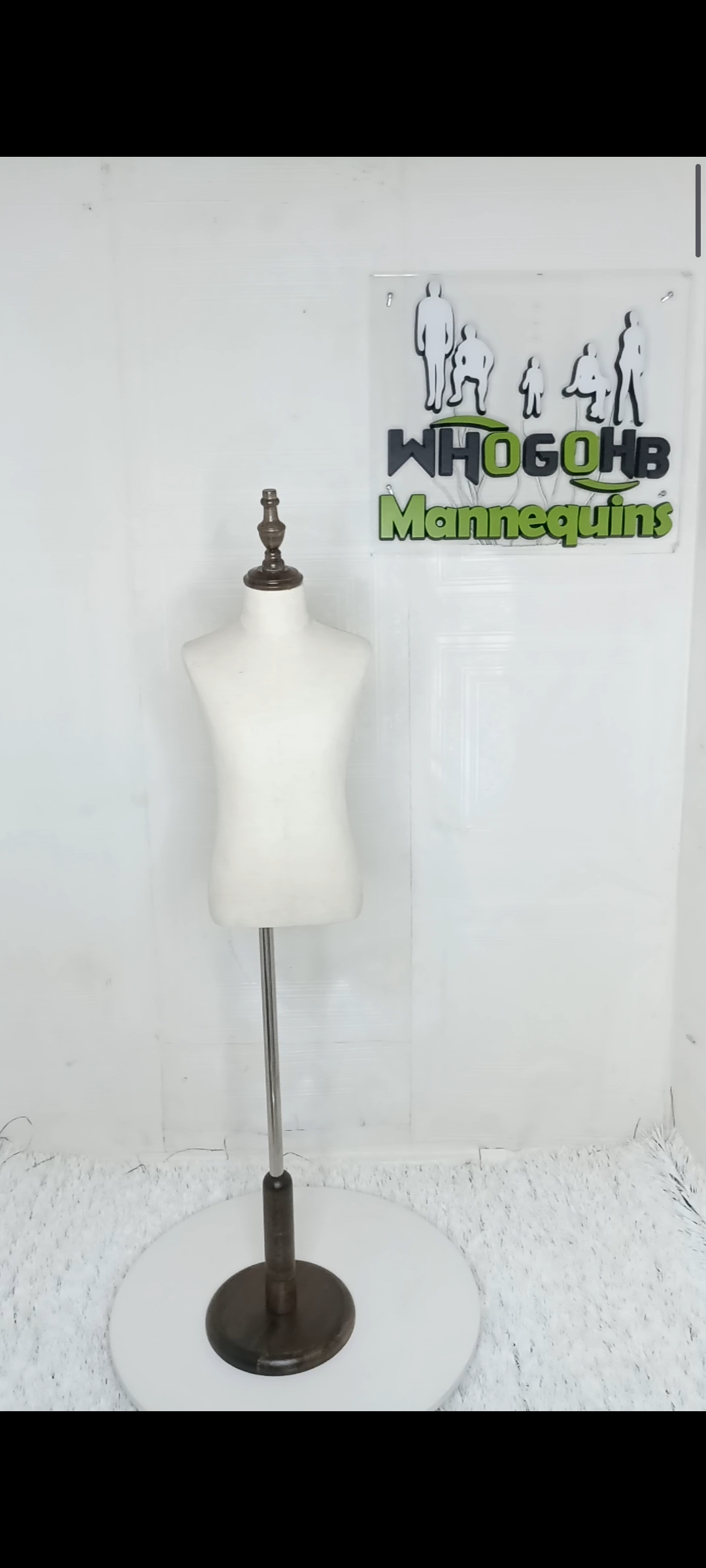 Unisex Half Body Kids Dressform Mannequin Age 0yrs - 10yrs