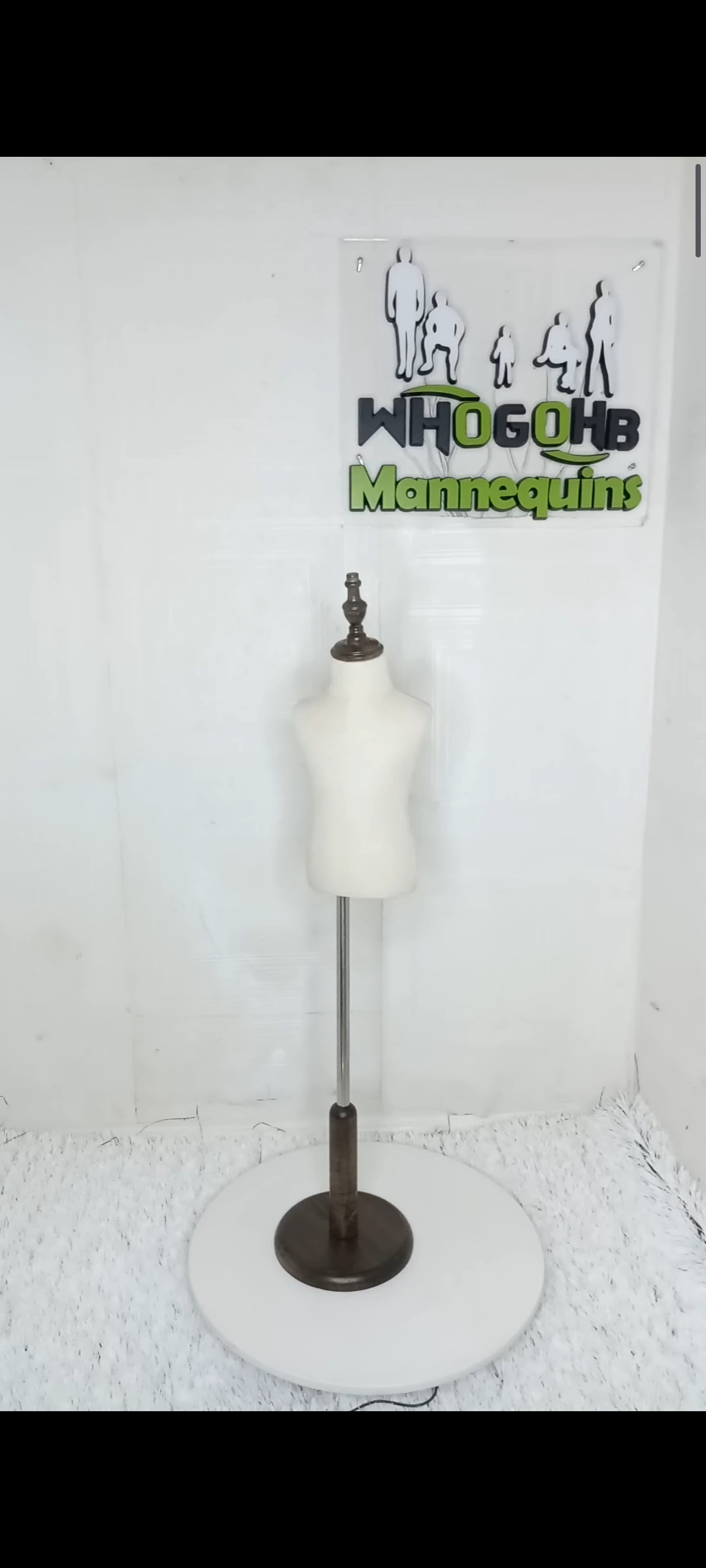 Unisex Half Body Kids Dressform Mannequin Age 0yrs - 10yrs