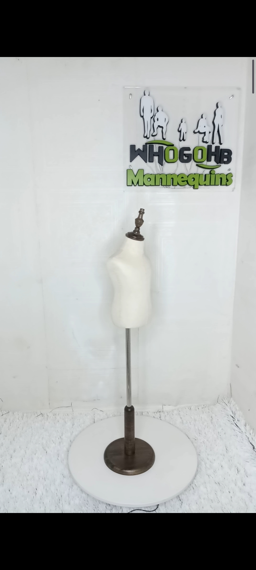 Unisex Half Body Kids Dressform Mannequin Age 0yrs - 10yrs