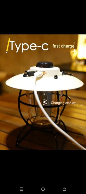 ELECTRIC RECHARGEABLE CAMPING LIGHT