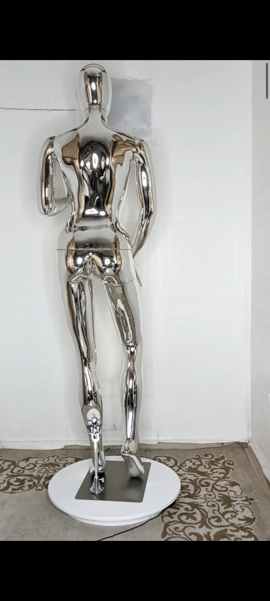Big Breasts Size 12 Chrome Full Body Female Mannequin