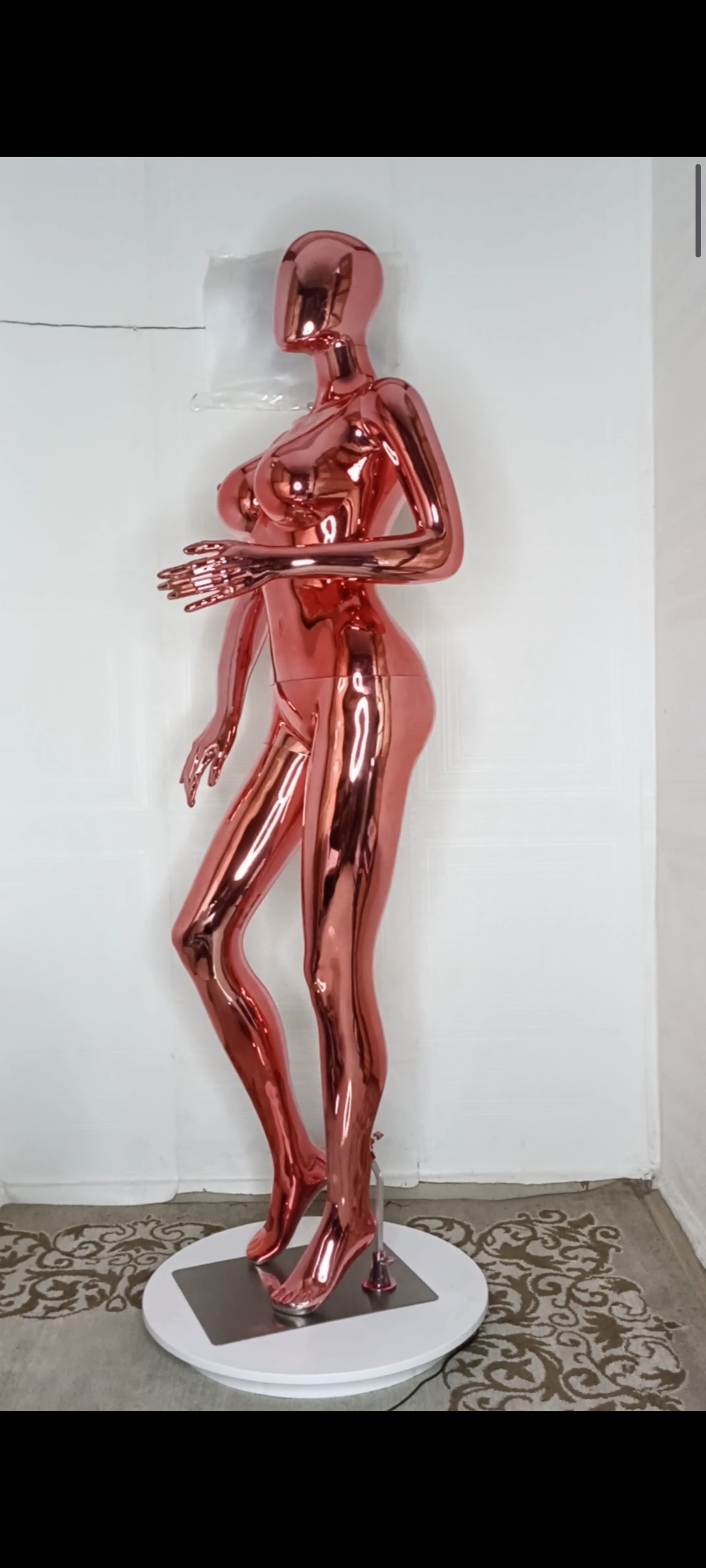 Big Breasts Size 12 Chrome Full Body Female Mannequin