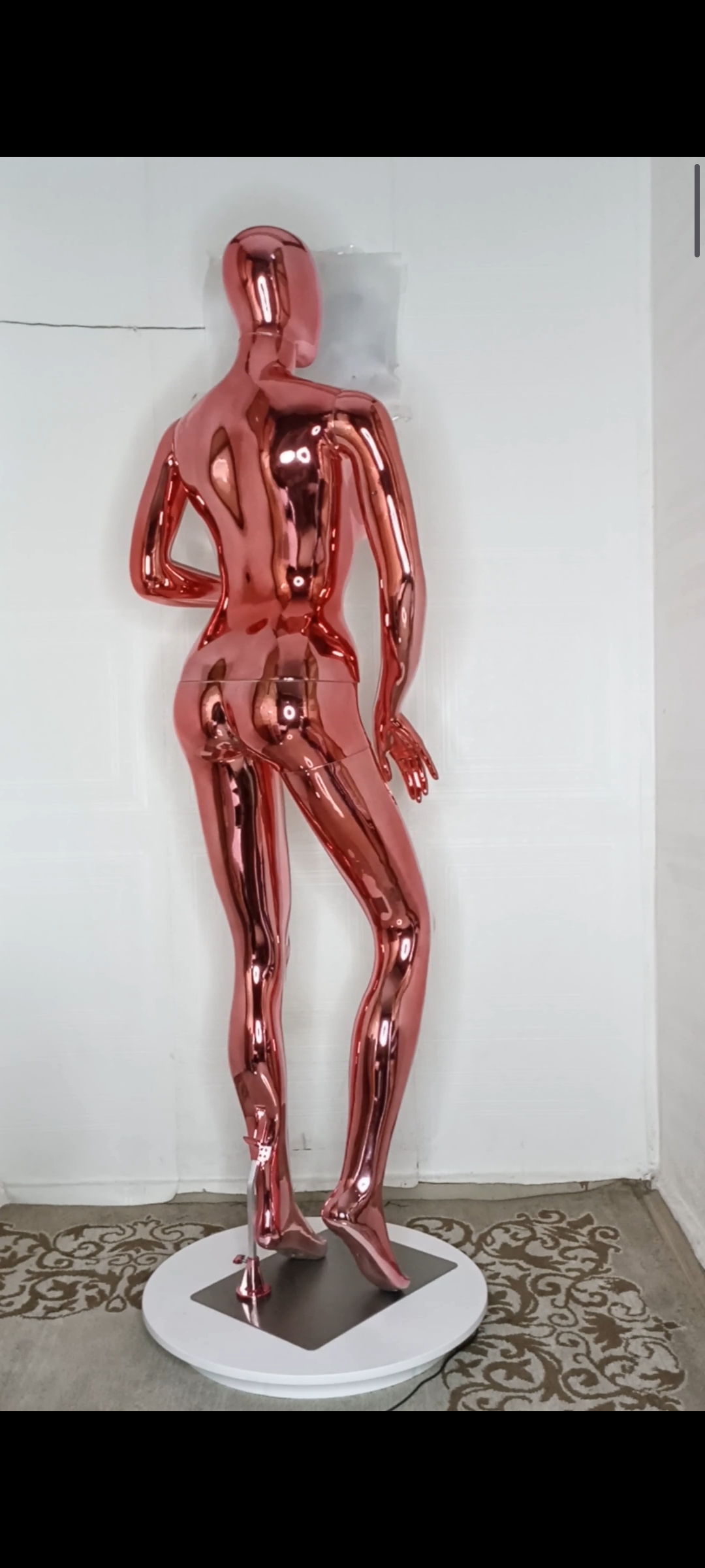 Big Breasts Size 12 Chrome Full Body Female Mannequin