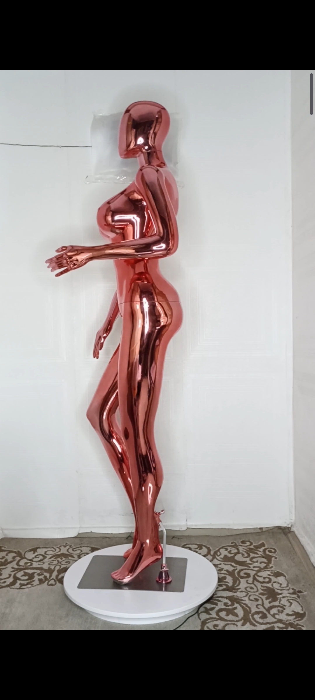 Big Breasts Size 12 Chrome Full Body Female Mannequin