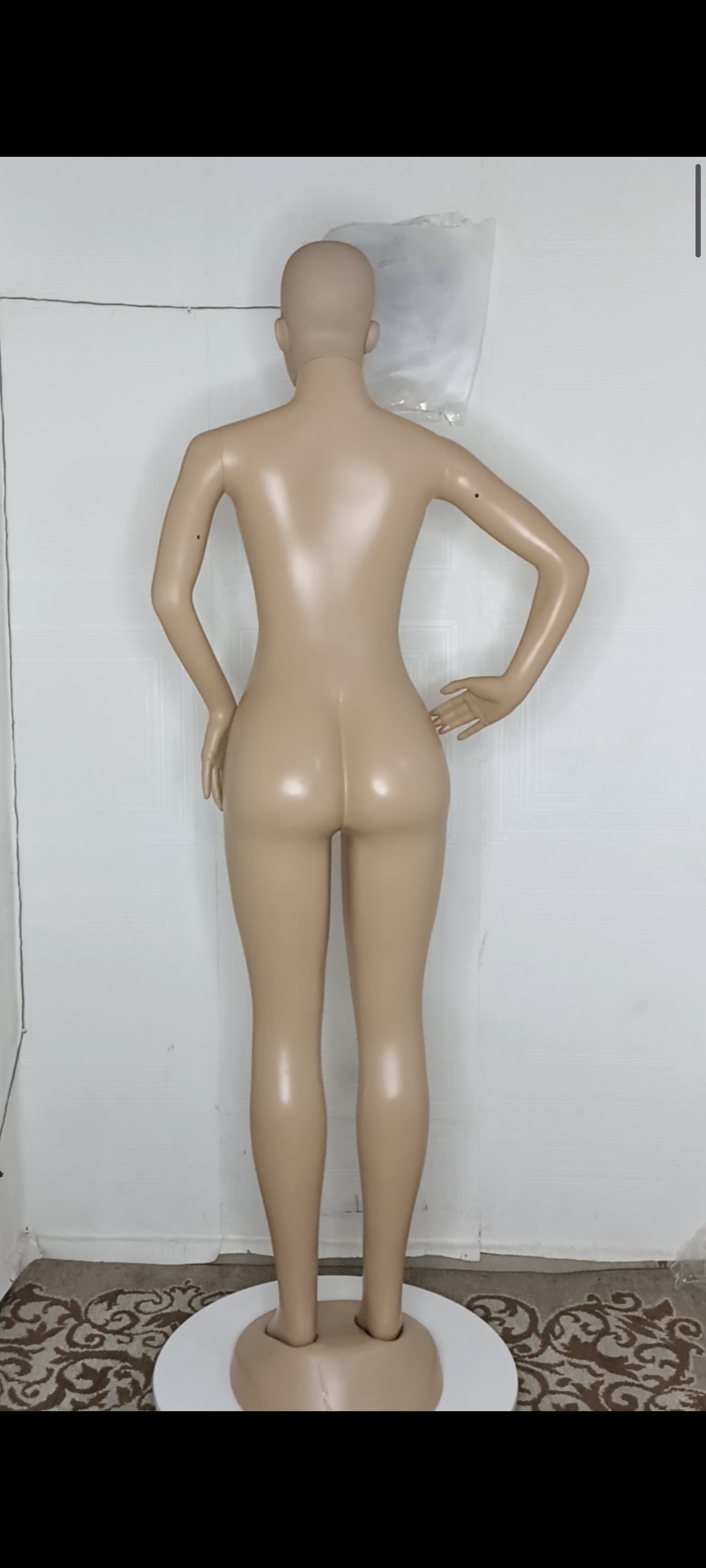 Adanne Size 10 Bald Head FRP Unbreakable Plastic Non- Detachable Foreign Female Mannequin