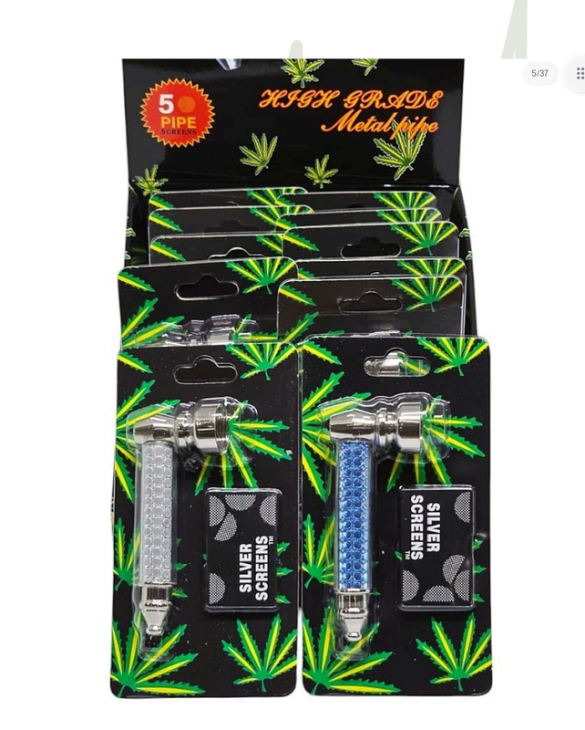 Pipa Metalica holografica 9 cm con rejillas Pipa Metalica holografica 9 cm con rejillas