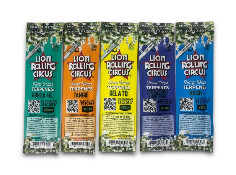 Hemp wraps Terpenos Lion Rolling Circus - Caja (25x2 pzas)