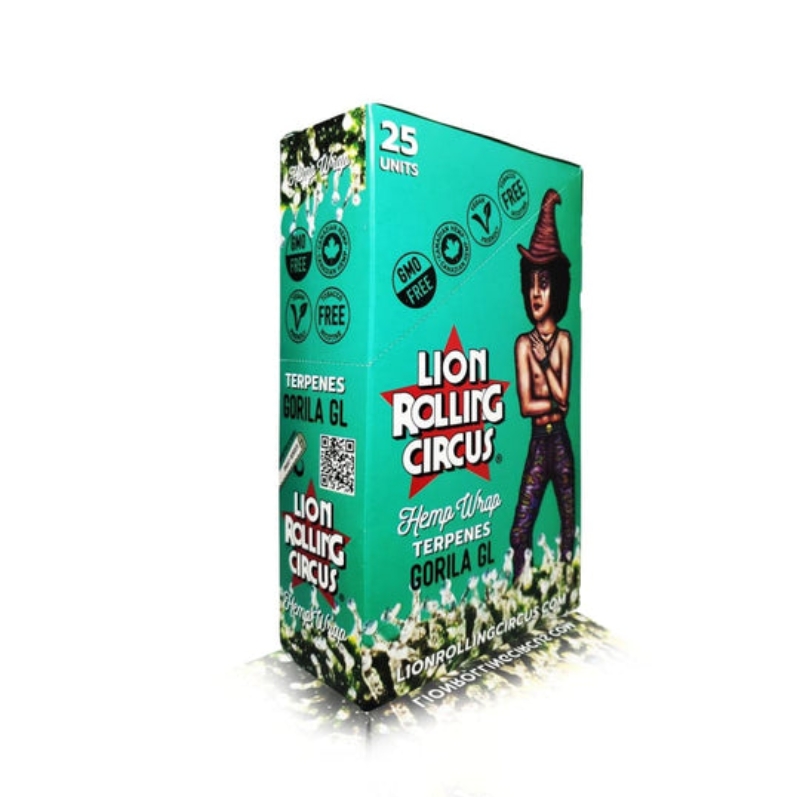 Hemp wraps Terpenos Lion Rolling Circus - Caja (25x2 pzas)