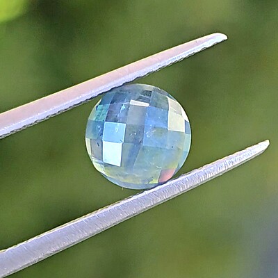 2.04ct Round Checker Cut Sapphire