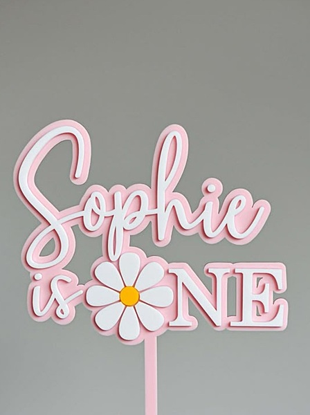 Glitter Age Cake Topper with Name