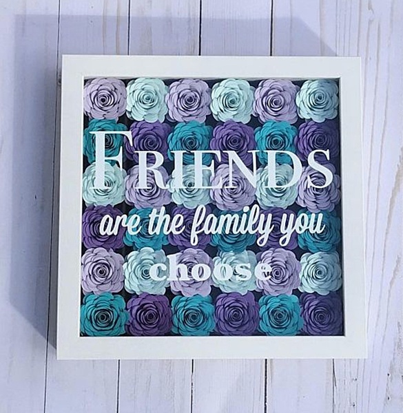 Friends Forever Floral Shadow Box