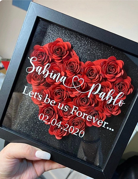 Heart Bloom Memory Shadow Box