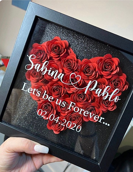 Heart Bloom Memory Shadow Box