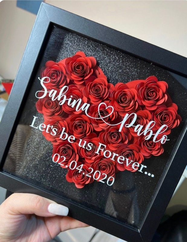 Heart Bloom Memory Shadow Box