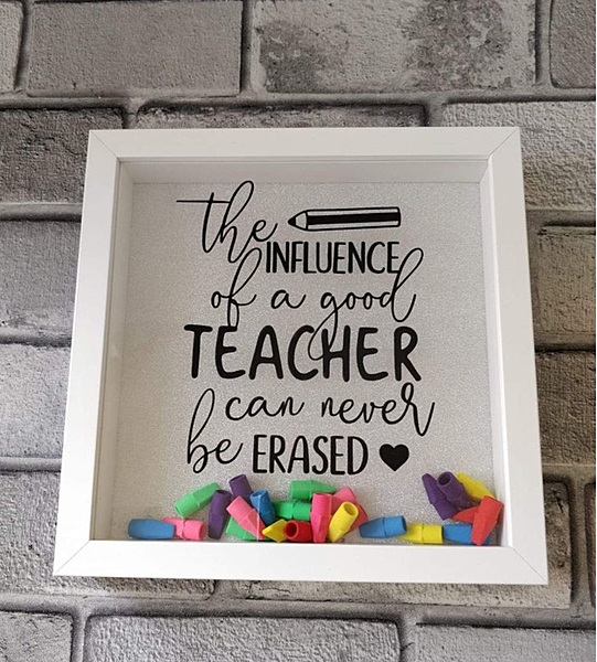 Teacher Appreciation Quote Shadow Box