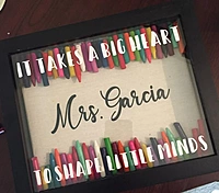 Crayon Frame Teacher Shadow Box