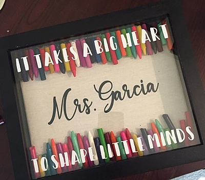 Crayon Frame Teacher Shadow Box