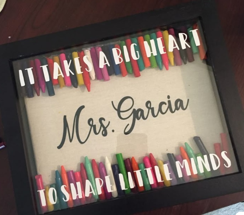 Crayon Frame Teacher Shadow Box