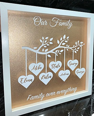Family Names Scrabble Shadowbox