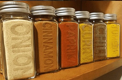 Engraved Spice Storage Jars