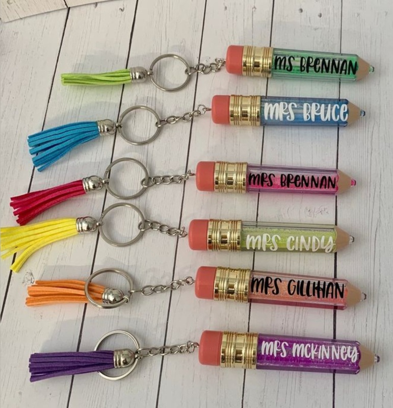 Pencil Style Acrylic Keychains