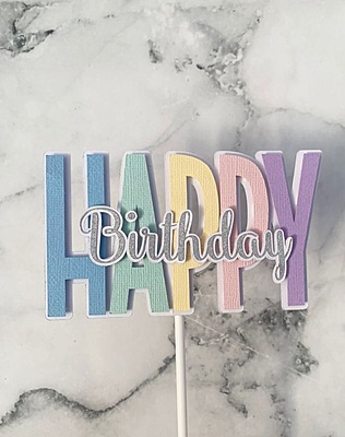 Celebration Acrylic Cake Topper