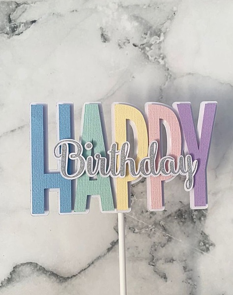 Celebration Acrylic Cake Topper