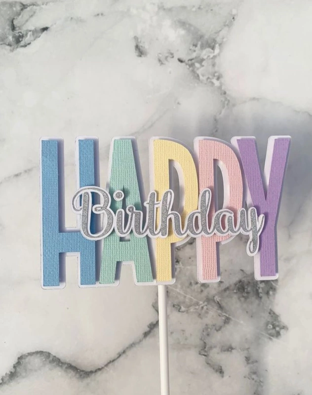 Celebration Acrylic Cake Topper