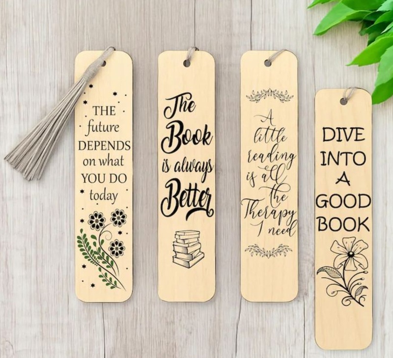 Wooden Quote Bookmark