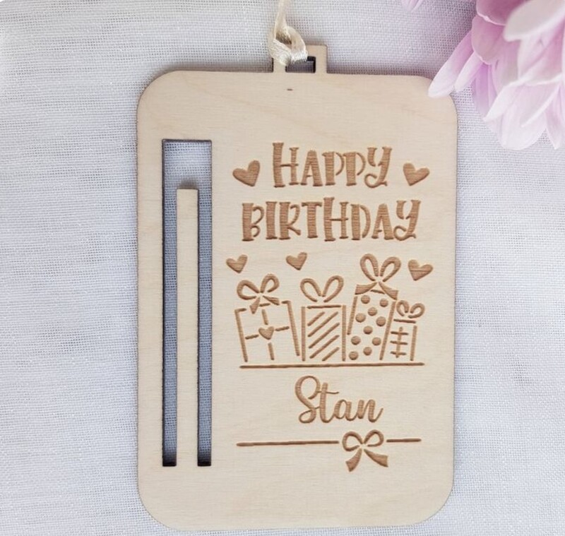 Wooden Birthday Cash Holder