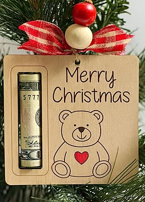 Festive Wooden Cash Holder Ornament