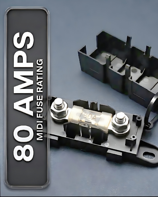 Tan 4x4 80A Heavy-Duty Inline Fuse Holder | Splash-Proof Protection