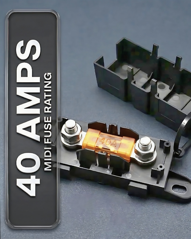 Tan 4x4 40A Heavy-Duty Inline Fuse Holder | Splash-Proof Protection