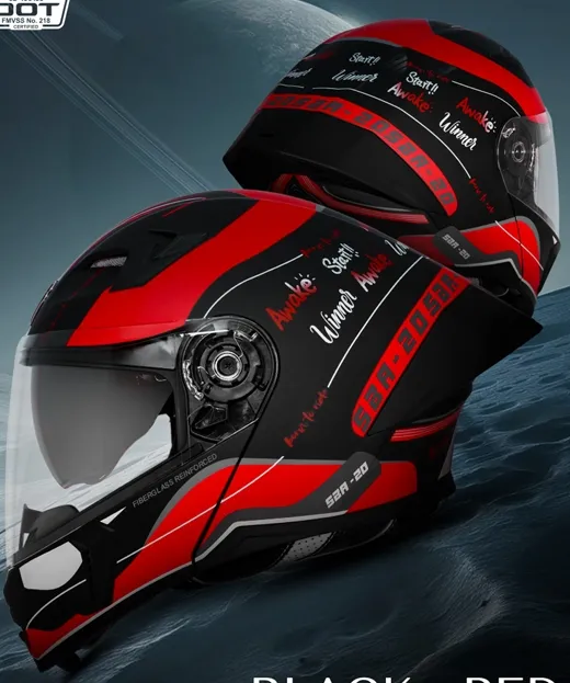 STEELBIRD SBH-20 ISS SILVER BORN TO RIDE MATT BLACK/RED C/V 600MM STEELBIRD SBH-20 ISS SILVER BORN TO RIDE MATT BLACK/RED C/V 600MM
