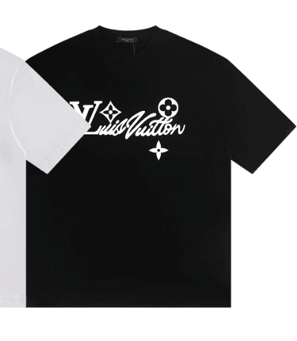 Playera Louis Vuitton LV Logo Cursivo con Monogramas