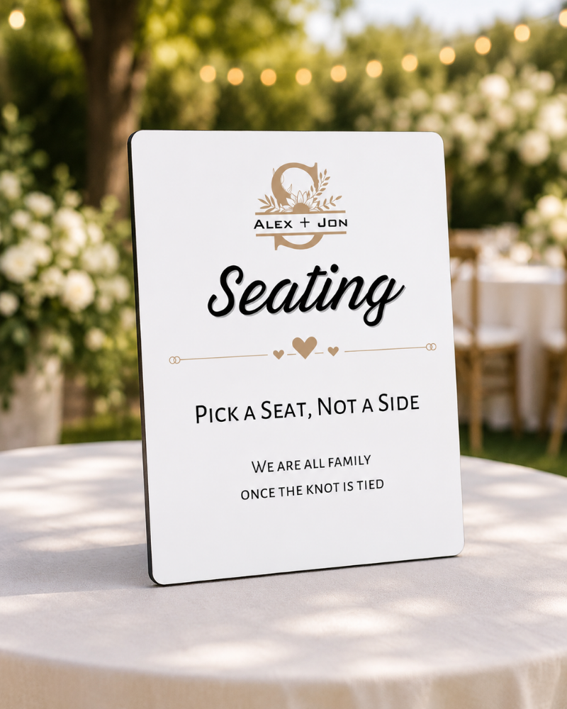 Knot Series Reception Easel Signs