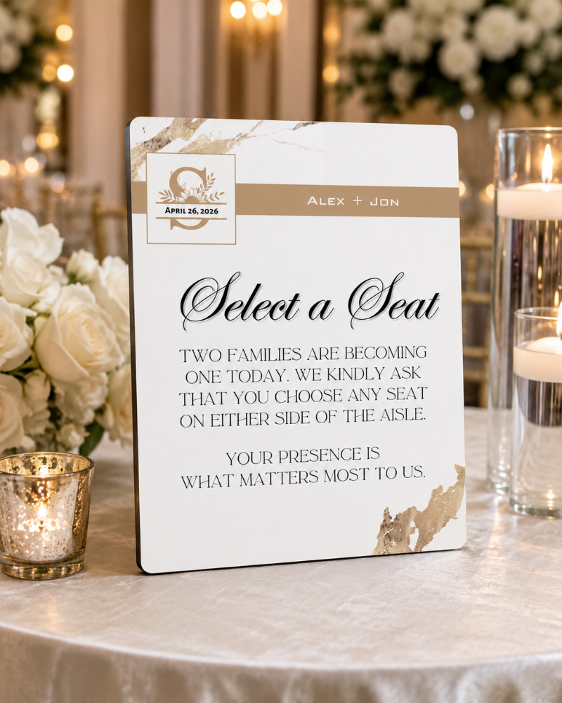 Knot Series Reception Easel Signs