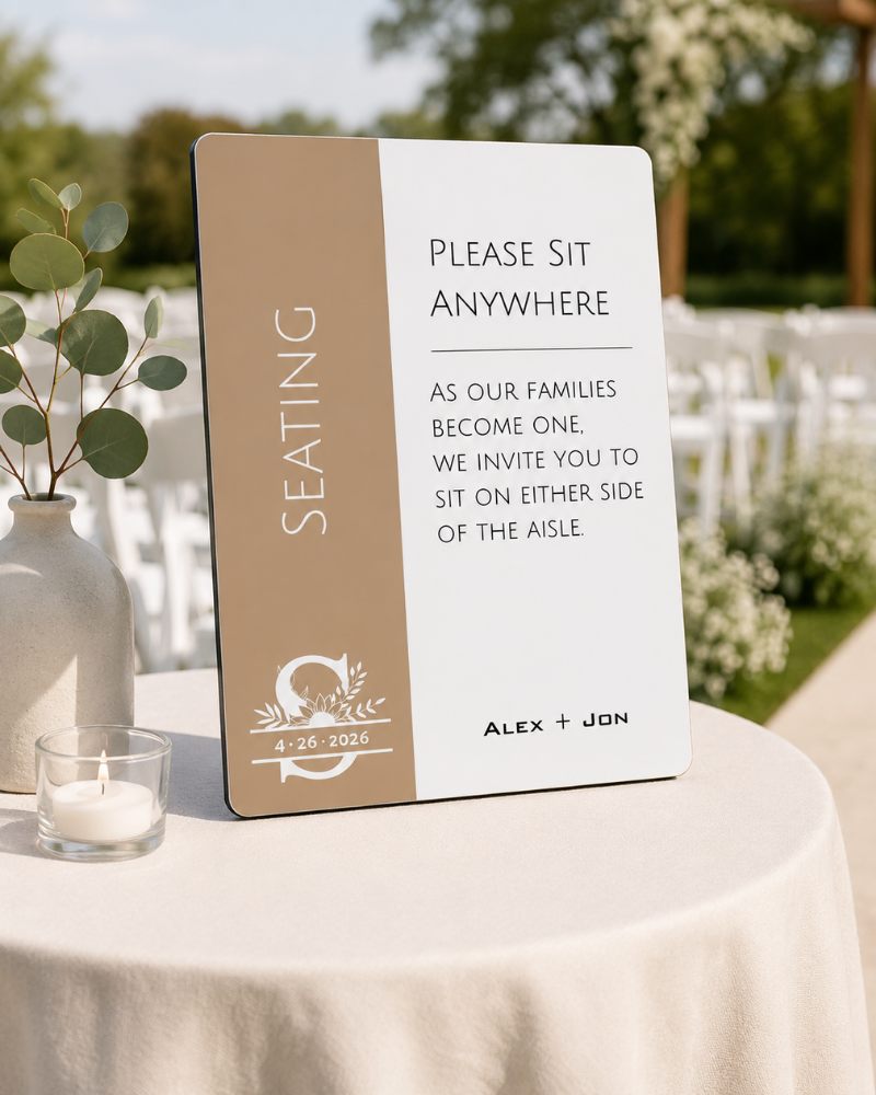 Knot Series Reception Easel Signs