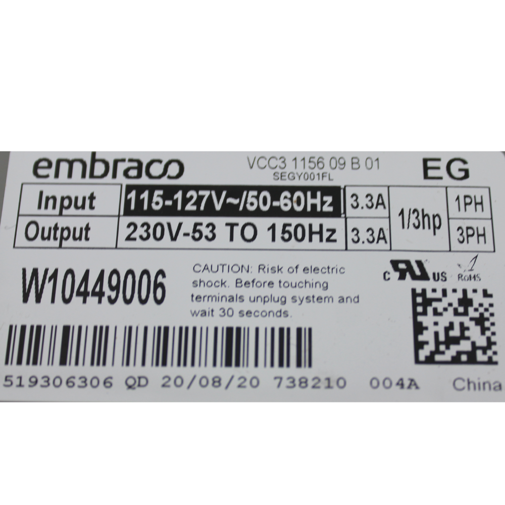 Tarjeta electronica para refigeracion Inverter -numero de parte 009023