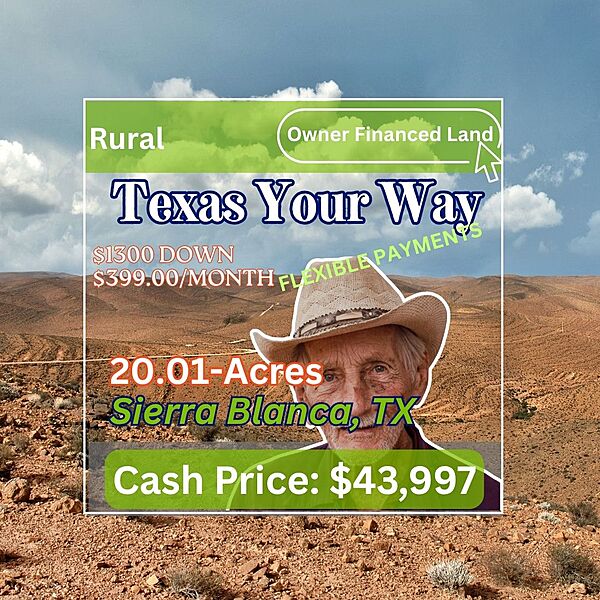 Quarter Horse Run - Affordable Vacant Lot in Sierra Blanca, TX