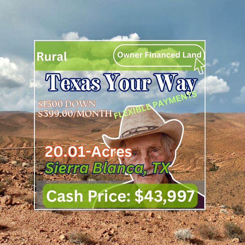 Quarter Horse Run - Affordable Vacant Lot in Sierra Blanca, TX