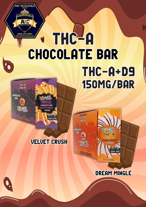 SHAKE THC-A+D9 CHOCOLATE BAR | 55GM | 150MG BAR 