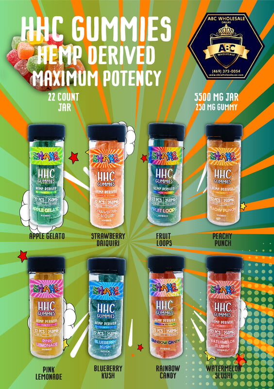 SHAKE HHC GUMMIES | 22PCS | 250MG GUMMY | 5500 TOTAL