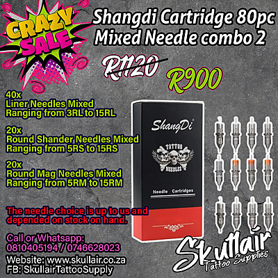 Shangdi Cartridge 80pc Mixed Needle combo 2