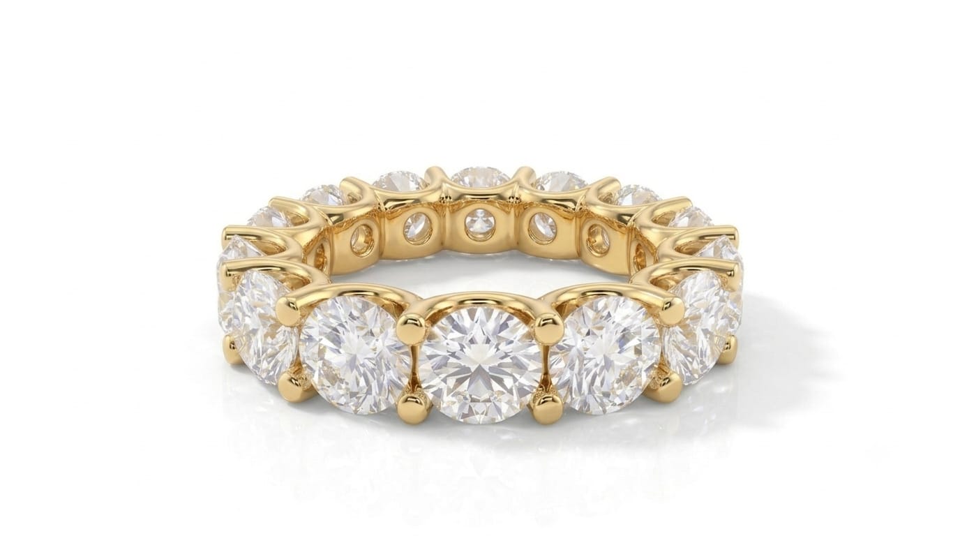 Shared Prong Eternity Band